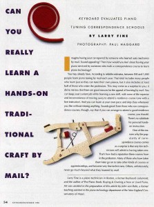 Keyboard Magazine Article - Page 1